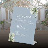 Stofbloem Bloemstuk Gereserveerd Vader Moeder Herd Reclamebord Met Voetstuk