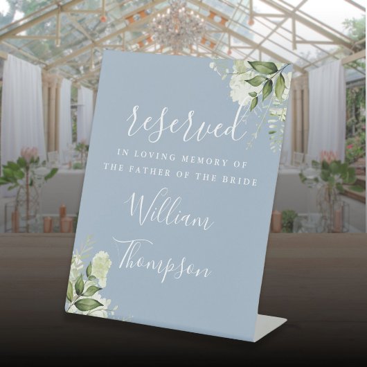 Stofbloem Bloemstuk Gereserveerd Vader Moeder Herd Reclamebord Met Voetstuk