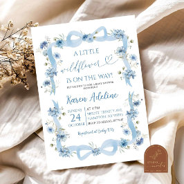 Stofbloem Boog Little Wildflower Baby Shower Kaart