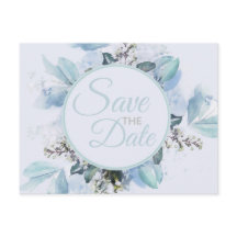 Stofbloem Botanische Aquarel Save The Date