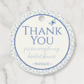 Stofbloem Bruids Bruiloft Dank Je Wel Bedankjes Labels (Voorkant)
