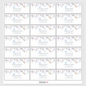 Stofbloem Bruids Bruiloft Gast Adres Sticker (Vel)