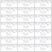 Stofbloem Bruids Bruiloft Gast Adres Sticker (Voorkant)