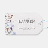 Stofbloem Bruids Bruiloft zonder Wrap Cadeaulabel (Voorkant (Horizontaal))