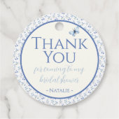 Stofbloem Bruidsaangifte Met Dankzegging Bedankjes Labels (Achterkant)