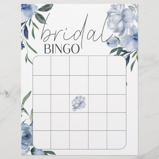 Stofbloem Bruidsbruiloft Bingo Spel (Voorkant)