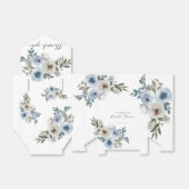 Stofbloem Bruidsbruiloft Florale Elegante Script Bedankdoosjes (Uitgevouwen)