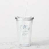 Stofbloem Bruidsfeest Persoonlijk Acryl Drinkbeker (Achterkant)