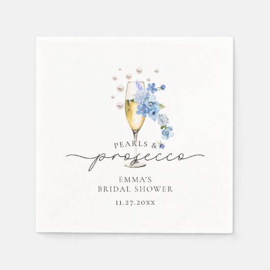 Stofbloem Bruidsmeis Siddings & Prosecco Bruiloft  Servet (Voorkant)