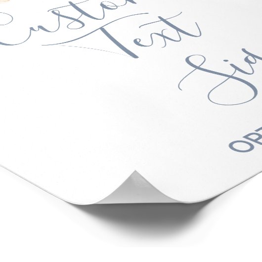 Stofbloem Bruiloft Aangepast Tekst Bord Poster (Hoek)