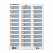 Stofbloem Bruiloft Adreslabel Etiket (Full Sheet)