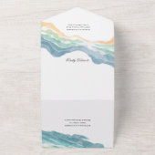 Stofbloem Bruiloft Alles In Één Uitnodiging Alles (Buitenkant)