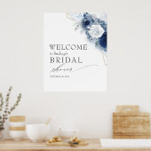 Stofbloem Bruiloft / Baby Shower Welkom Po Poster (Keuken)