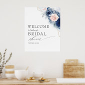 Stofbloem Bruiloft / Baby Shower Welkom Poster (Keuken)