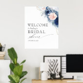 Stofbloem Bruiloft / Baby Shower Welkom Poster (Thuiskantoor)