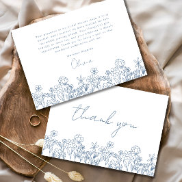 Stofbloem Bruiloft Bridal Shower Bedankkaart