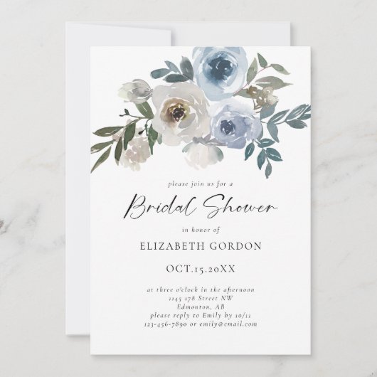 Stofbloem Bruiloft Bruidsboeket Bloemrijke Elegant Kaart (Voorkant)