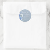 Stofbloem bruiloft cadeautje bedankje ronde sticker (Tas)