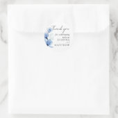 Stofbloem bruiloft cadeautje bedankje ronde sticker (Tas)