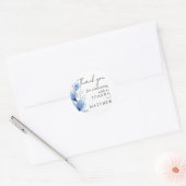 Stofbloem bruiloft cadeautje bedankje ronde sticker (Envelop)