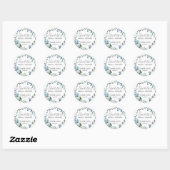 Stofbloem Bruiloft Feest Favor Ronde Sticker (Vel)