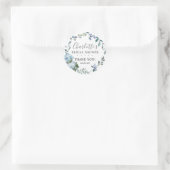 Stofbloem Bruiloft Feest Favor Ronde Sticker (Tas)