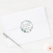 Stofbloem Bruiloft Feest Favor Ronde Sticker (Envelop)