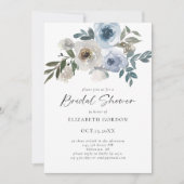 Stofbloem Bruiloft Florale Elegante Script Kaart (Voorkant)