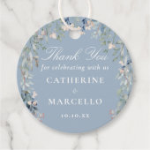 Stofbloem Bruiloft Geschenk Bedankt Bedankjes Labels (Voorkant)