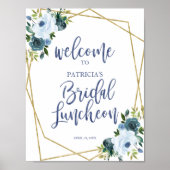 Stofbloem Bruiloft Lunch Welkomstbord Poster (Voorkant)