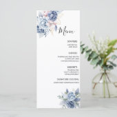 Stofbloem Bruiloft Menu (Staand voorkant)