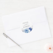 Stofbloem Bruiloft Modern Bloem Boho Ronde Sticker (Envelop)