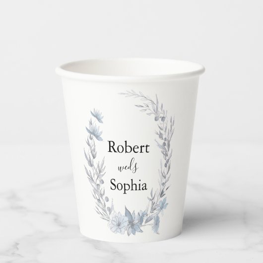 Stofbloem Bruiloft Papieren bekertje Bekers (Voorkant)