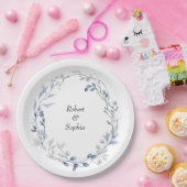 Stofbloem Bruiloft Papieren Bordje (Feest)