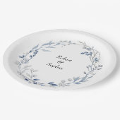 Stofbloem Bruiloft Papieren Bordje (Gekanteld)