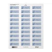 Stofbloem Bruiloft Retouradres Etiket (Full Sheet)