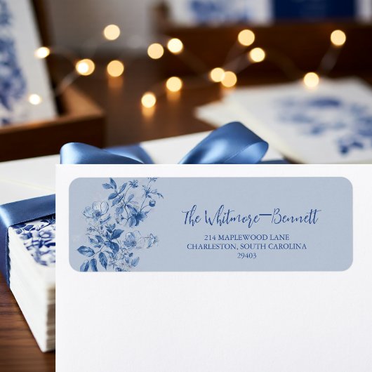 Stofbloem Bruiloft Retouradres Etiket