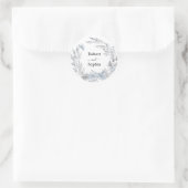 Stofbloem Bruiloft Ronde Sticker (Tas)