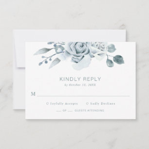 Stofbloem Bruiloft RSVP Kaartje