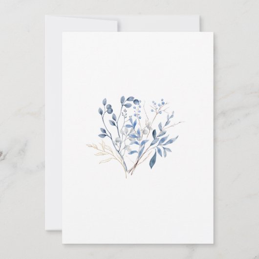 Stofbloem Bruiloft Save The Date (Achterkant)