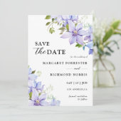 Stofbloem Bruiloft Save The Date Kaart (Staand voorkant)