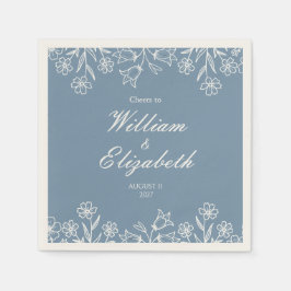 Stofbloem Bruiloft Servet