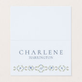 Stofbloem Bruiloft Tafelkaart Kaart (Buitenkant ongevouwen)