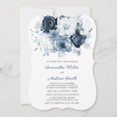 Stofbloem Bruiloft Uitnodiging om te Printen (Voorkant)