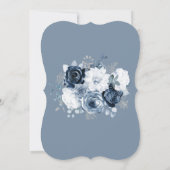 Stofbloem Bruiloft Uitnodiging om te Printen (Achterkant)