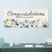 Stofbloem Bruiloft Verlovingsfeest Spandoek (Beurs)