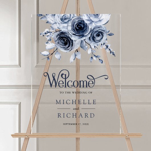 Stofbloem Bruiloft Welkom Acryl Bord