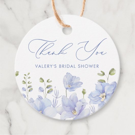 Stofbloem Bruiloftsborrel Bedankjes Labels (Voorkant)