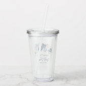 Stofbloem Bruiloftsfeest Persoonlijk Acryl Drinkbeker (Achterkant)