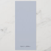 Stofbloem Bruiloftsmenu Menu (Achterkant)